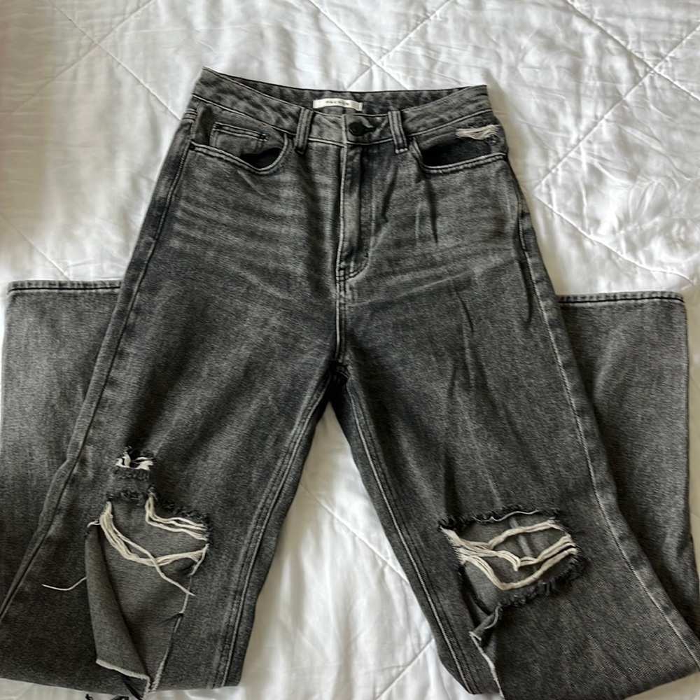 pacsun 90s boyfriend style ripped black jeans